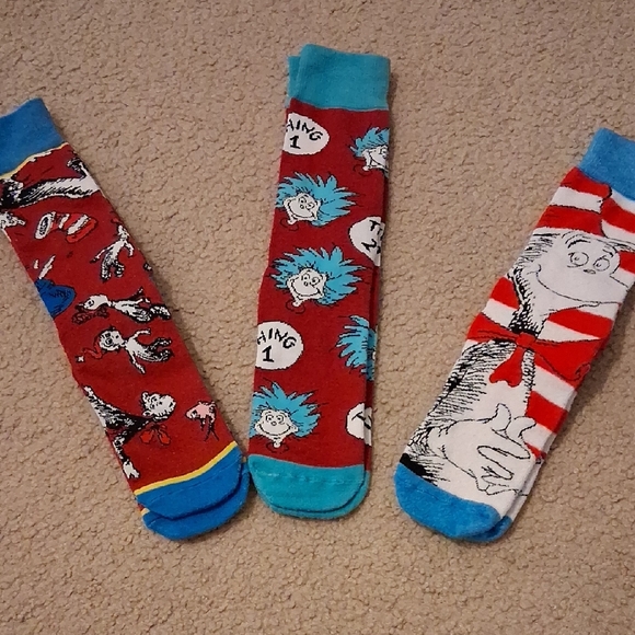 Dr. Seuss Socks Bundle Of 3 - Picture 1 of 6